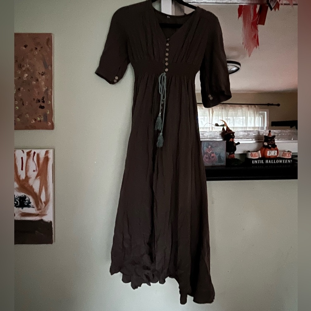 Dark Green Flowy Dress
